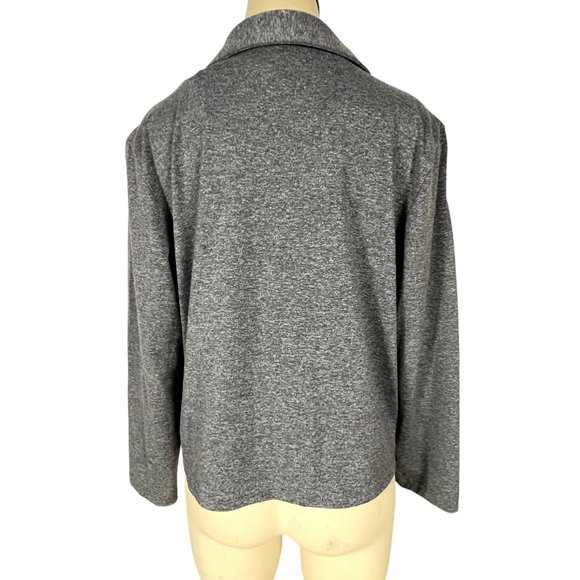 L. L. Bean Traveler women's gray lightweight jacket Petite Small button front - Picture 3 of 7